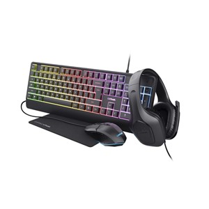 Trust GXT 792 QUADROX keyboard Mouse included Gaming USB QWERTY US English Black