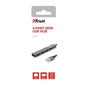 Trust Halyx USB 2.0 480 Mbit/s Aluminium 5