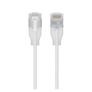 Ubiquiti UACC-Cable-Patch-EL-C6A-15M-W networking cable Translucent, White Cat6a