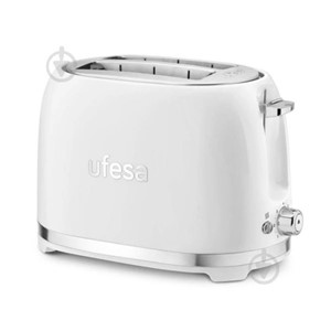 Ufesa Classic PinUp white toaster with two slots, 850W