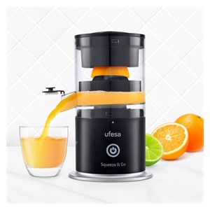 Ufesa Squeeze &amp; Go Electric citrus juicer with USB-C charging option