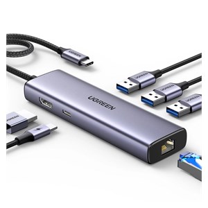 Ugreen 6-in-1 USB-C Hub (100 W PD input, 4K@30Hz HDMI)