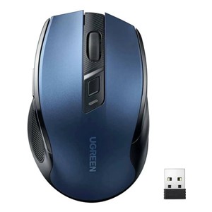 UGREEN Bluetooth 5.0 and 2.4 GHz wireless mouse with USB receiver - blue
