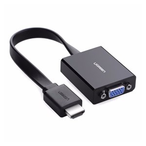 Ugreen HDMI to VGA + 3.5MM Audio+MicroUSB Converter Black - box
