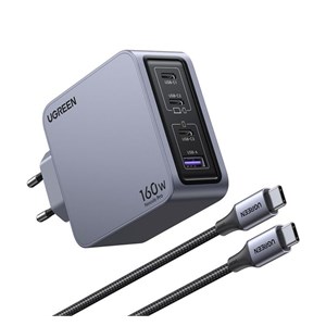 Ugreen Nexode Pro 160W 4-Port GaN USB Charger with Included 1.5M 240W USB-C Charging Cable