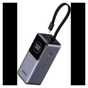 Ugreen Portable Charger 12,000mAh, 100W with Built-in Cable