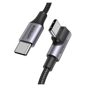 Ugreen US334 70643 USB-C (angled) /USB-C (straight) 100W PD 1m cable - black