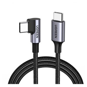 Ugreen USB-C (straight) /USB-C (angled) PD QC 60W 3A 0.5m US255 (grey)