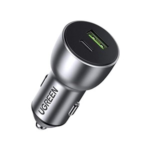 Ugreen USB + USB-C PD 36W car charger, gray - box