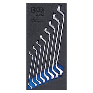BGS Uložak za radionička kolica 1 /3: set dvostrukih okastih ključeva | 6 x 7 - 20 x 22 mm | duboko koljenasti | 8-dijelni