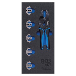 BGS Uložak za radionička kolica 1 /3: set kliješta za krimpanje | s 5 pari čeljusti