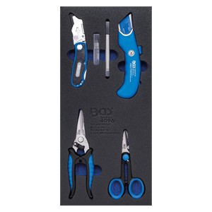 BGS Uložak za radionička kolica 1 /3: set noževa i škara | 6-dijelni