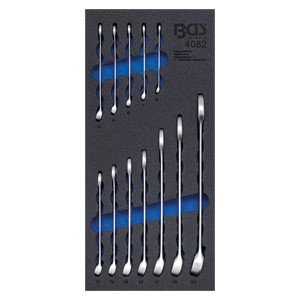 BGS Uložak za radionička kolica 1 /3: set okasto viličastih ključeva | 6 - 22 mm | 12-dijelni