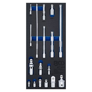 BGS Uložak za radionička kolica 1 /3: set produžetaka, prilagodnika i zglobova | 17-dijelni