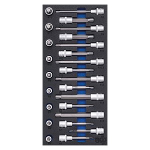 BGS Uložak za radionička kolica 1 /3: set umetaka za bitove | klinasti profil (za RIBE) | 25-dijelni