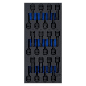 BGS Uložak za radionička kolica 1 /3: set umetaka za teretne bitove | unutarnji četverokut 12,5 mm (1 /2) | 24-dijelni