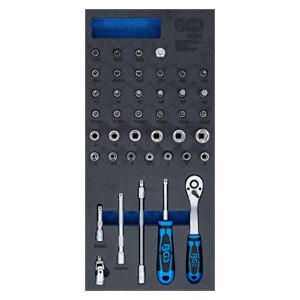 BGS Uložak za radionička kolica 1 /3: set umetnih ključeva | 6,3 mm (1 /4) | 41-dijelni