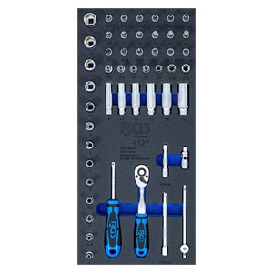 BGS Uložak za radionička kolica 1 /3: set umetnih ključeva | 6,3 mm (1 /4) | 50-dijelni