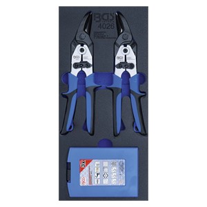 BGS Uložak za radionička kolica 1 /3: škare za lim, postupna svrdla | 5-dijelni