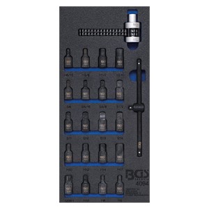 BGS Uložak za radionička kolica 1 /3: umetci za posudu za ulje /ključ za uljne filtre s lancem | 22-dijelni