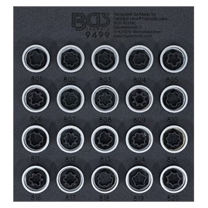 BGS Uložak za radionička kolica 1 /6: set alata za demontažu naplataka za Audi | 20-dijelni