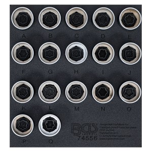 BGS Uložak za radionička kolica 1 /6: set alata za demontažu naplataka za Land Rover | 17-dijelni