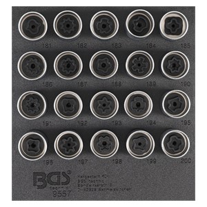 BGS Uložak za radionička kolica 1 /6: set alata za demontažu naplataka za Opel (tip B) | 20-dijelni