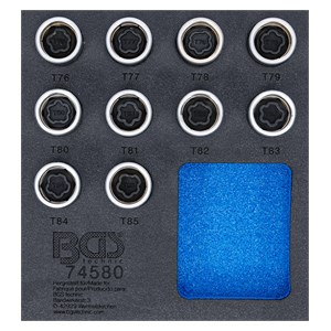 BGS Uložak za radionička kolica 1 /6: set alata za demontažu naplataka za Tesla | 10-dijelni