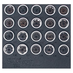 BGS Uložak za radionička kolica 1 /6: set alata za demontažu naplataka za VAG | 20-dijelni