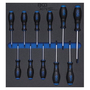 BGS Uložak za radionička kolica 2 /3: odvijač T-profila (za Torx) | T6 - T40 | 11-dijelni