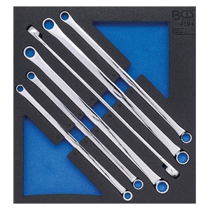 BGS Uložak za radionička kolica 2 /3: set dvostrukih okastih ključeva | ekstra dugi | 10 x 11 - 22 x 24 mm | 6-dijelni