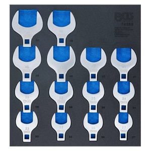 BGS Uložak za radionička kolica 2 /3: set prosječenih ključeva | 12,5 mm (1 /2) | 14-dijelni