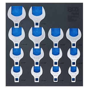 BGS Uložak za radionička kolica 2 /3: set prosječenih ključeva | 12,5 mm (1 /2) | inčni | 14-dijelni