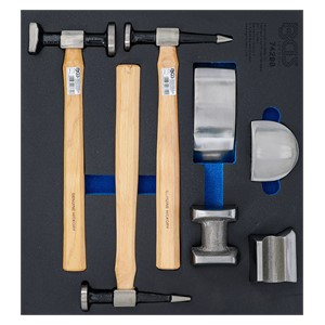 BGS Uložak za radionička kolica 2 /3: set za ispravljanje ulegnuća karoserije | 7-dijelni