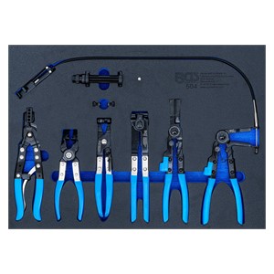 BGS Uložak za radionička kolica 3 /3: Set kliješta za stezaljke crijeva