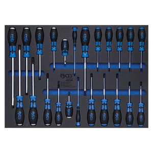 BGS Uložak za radionička kolica 3 /3: set odvijača | 23-dijelni