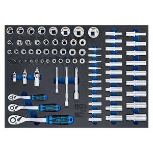 BGS Uložak za radionička kolica 3 /3: set utičnih ključeva | 80-dijelni