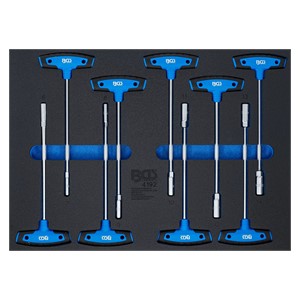 BGS Uložak za radionička kolica 3 /3: set utičnih ključeva s T-ručkom | 9-dijelni