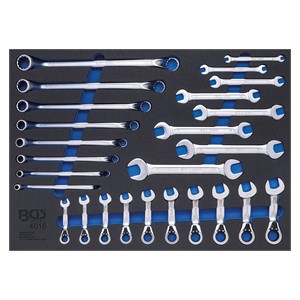 BGS Uložak za radionička kolica 3 /3: viličasto okasti ključ, ustavljački okasti ključ | 26-dijelni