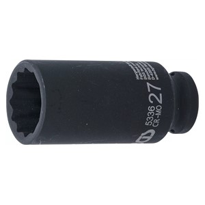 BGS Umetak za teretni utični ključ, dvanaesterokutni, duboki | 12,5 mm (1 /2) | 27 mm