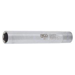 BGS Umetak za utični ključ šesterokutni, ekstra duboki | pogon kvadratnog upusta 10 mm (3 /8) | 14 mm