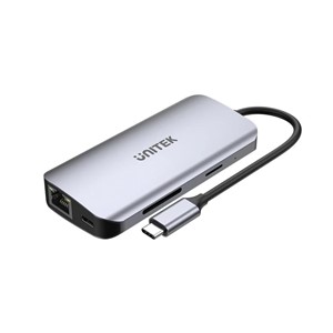 UNITEK ACTIVE HUB USB-C 2X HDMI 4K, RJ45, PD 100W
