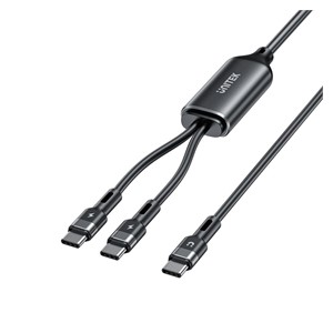 UNITEK USB-C 2-in-1 PD 100W SILICONE CABLE 1.8M