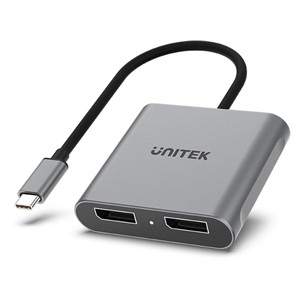 Unitek V1404A Adapter USB-C na 2x port DP 1.4 8K 60Hz