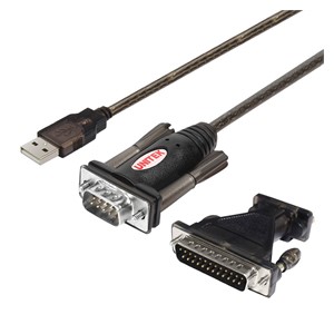 UNITEK Y-105A serial cable Black 1.5 m USB Type-A DB-9