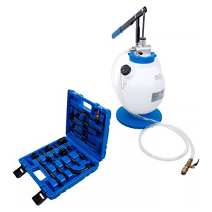 BGS Uređaj za punjenje ulja prijenosnika s ručnom crpkom | s 8 prilagodnika | 7 l