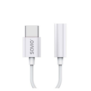 USB Type 3.1 C (M) – Jack 3.5mm (F) Audio adapter White SAVIO AK-51