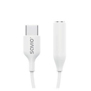 USB Type 3.1 C (M) – Jack 3.5mm (F) Audio adapter White SAVIO AK-52