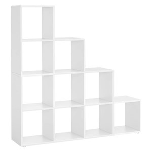 VASAGLE cabinet or shelf unit with 10 open drawers, white