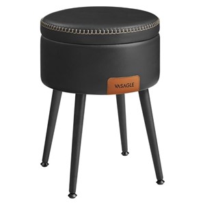 VASAGLE EKHO round storage stool with upholstered seat